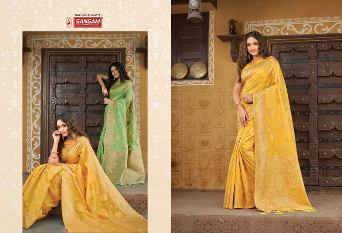 Sangam Hast Kala New Exclusive Wear Designer Cotton Handloom Saree Collection